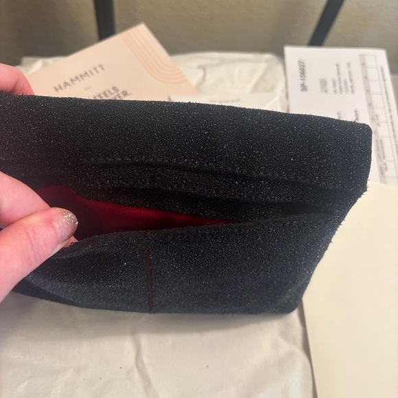 Hammitt Black and Red Small VIP gunmetal Crossbody Bag with box - Picture 5 of 16